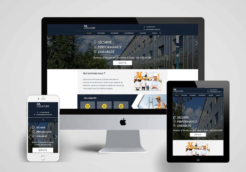 création du site internet d'un bureau d'étude en structure à paris